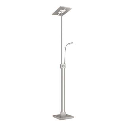 Eglo 33182 - LED Prigušiva podna lampa SOLANO 1xLED/26W/230V +1xLED/3,2W 3000K mat krom