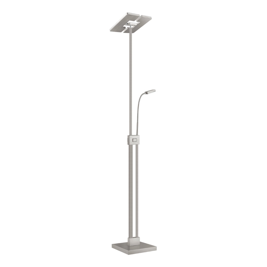 Eglo 33182 - LED Prigušiva podna lampa SOLANO 1xLED/26W/230V +1xLED/3,2W 3000K mat krom