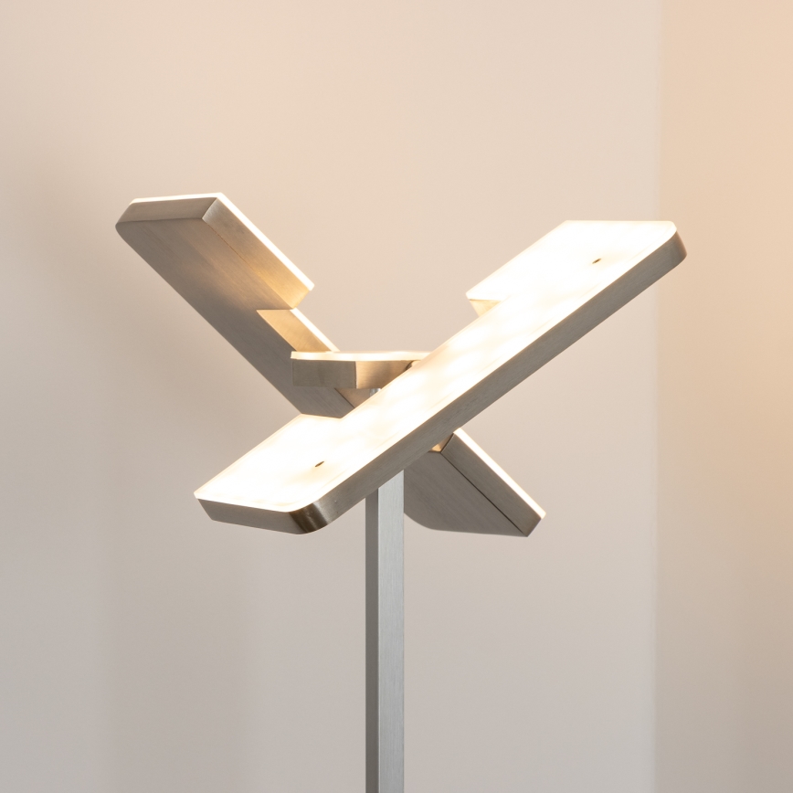 Eglo 33182 - LED Prigušiva podna lampa SOLANO 1xLED/26W/230V +1xLED/3,2W 3000K mat krom