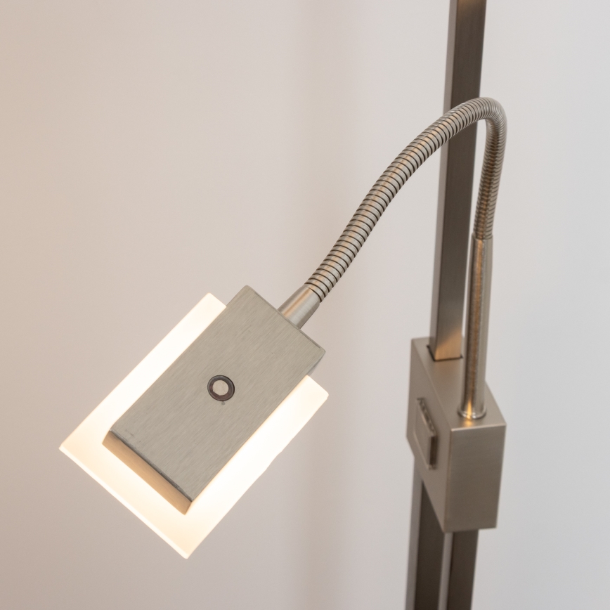 Eglo 33182 - LED Prigušiva podna lampa SOLANO 1xLED/26W/230V +1xLED/3,2W 3000K mat krom