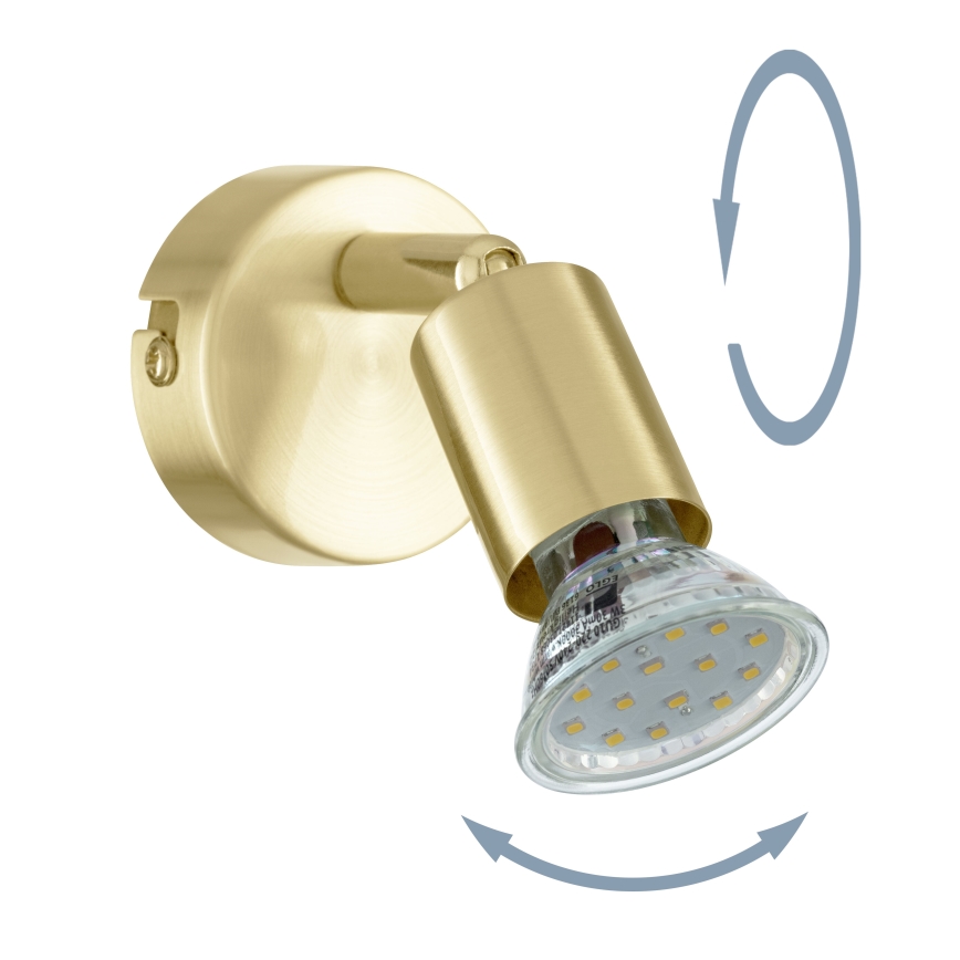 Eglo - LED Zidna reflektorska lampa 1xGU10/2,8W/230V 3000K zlatna