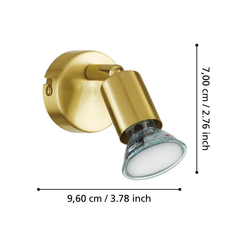 Eglo - LED Zidna reflektorska lampa 1xGU10/2,8W/230V 3000K zlatna