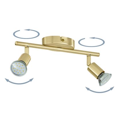 Eglo - LED spot svetlo 2x GU10/2,8W/230V 3000K zlatna