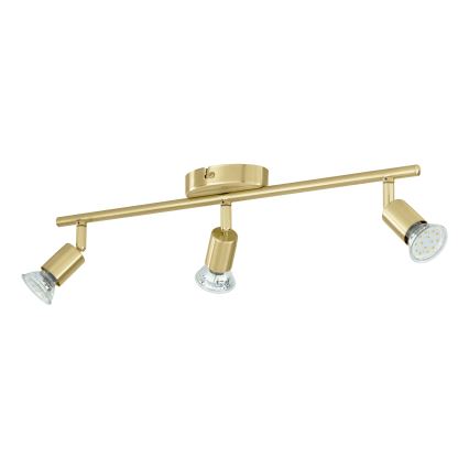 Eglo - LED Reflektorska lampa 3xGU10/2,8W/230V 3000K zlatna