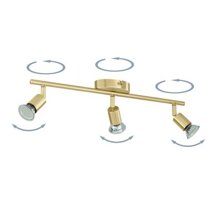 Eglo - LED Reflektorska lampa 3xGU10/2,8W/230V 3000K zlatna