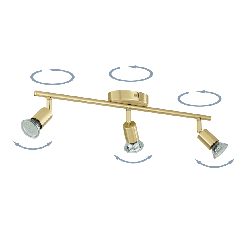 Eglo - LED Reflektorska lampa 3xGU10/2,8W/230V 3000K zlatna