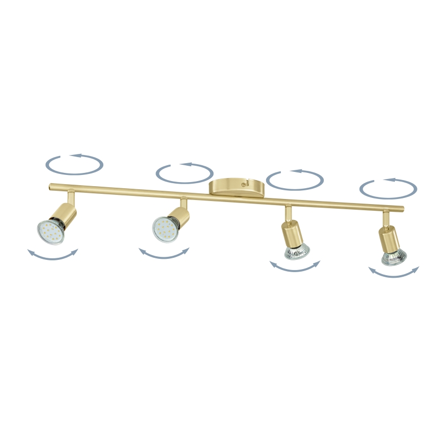 Eglo - LED Reflektorska lampa 4xGU10/2,8W/230V 3000K zlatna