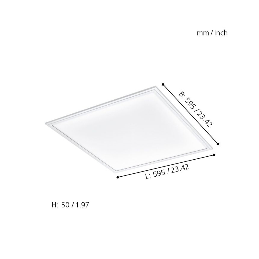 Eglo 33204 - LED RGBW Prigušivo svetlo SALOBRENA-C LED/34W/230V 2700-6500K + Daljinski upravljač