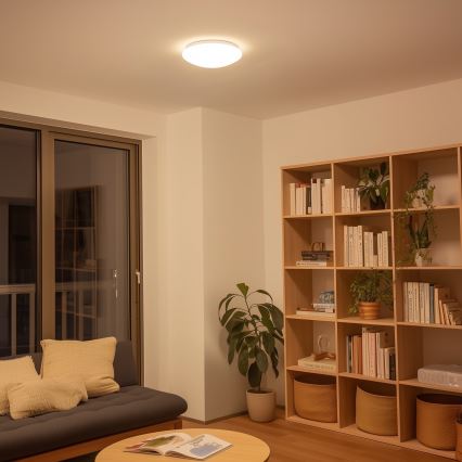 Eglo 33219 - LED RGBW prigušiva stropna svetiljka GIRON-C LED/17W/230V prečnika 30 cm, bela