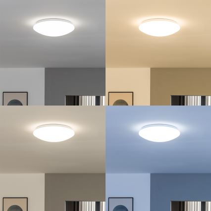 Eglo 33219 - LED RGBW prigušiva stropna svetiljka GIRON-C LED/17W/230V prečnika 30 cm, bela