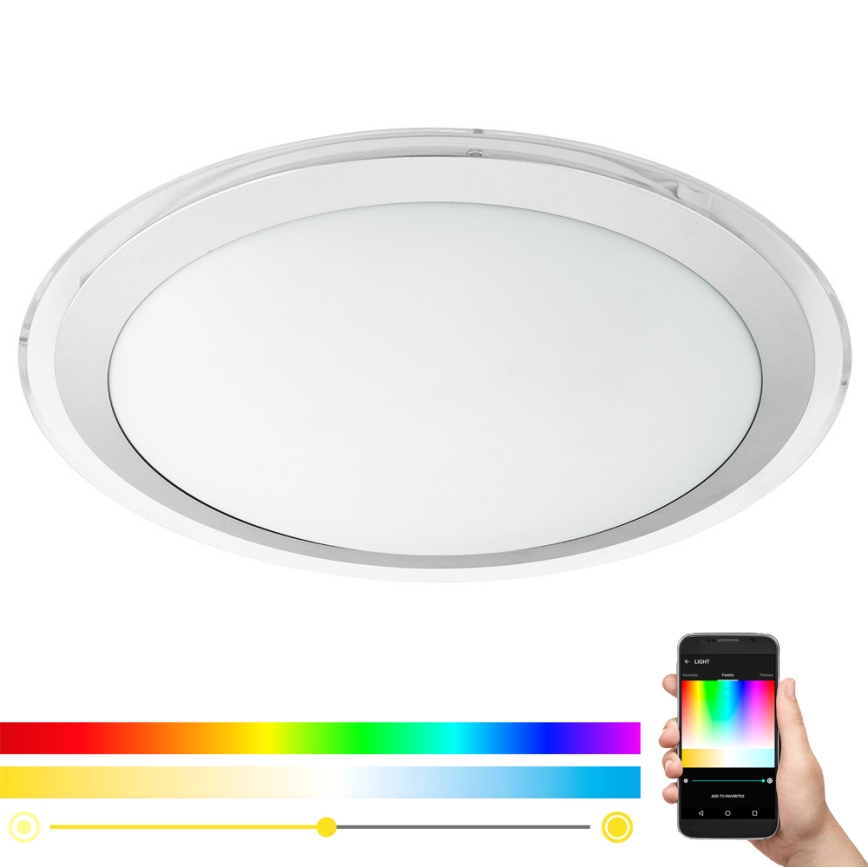 Eglo 33255 - LED RGBW prigušiva stropna svetiljka COMPETA-C LED/17W/230V 2700-6500K prečnik 43 cm