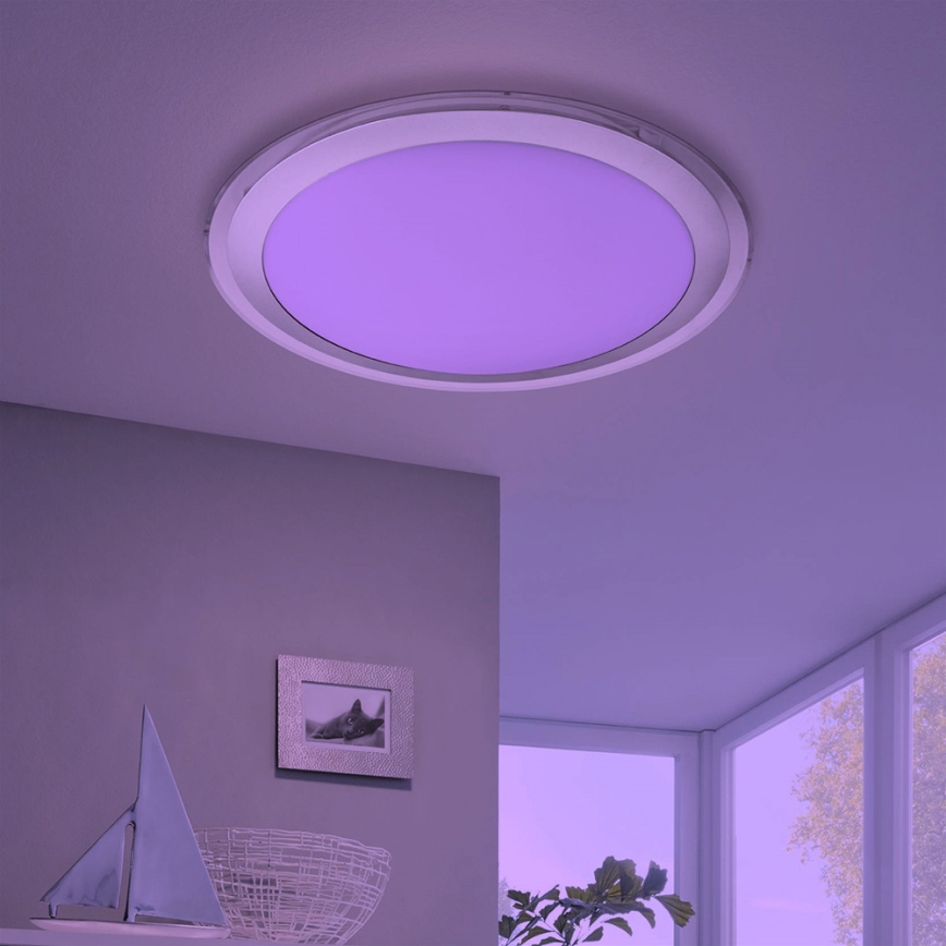 Eglo 33255 - LED RGBW prigušiva stropna svetiljka COMPETA-C LED/17W/230V 2700-6500K prečnik 43 cm