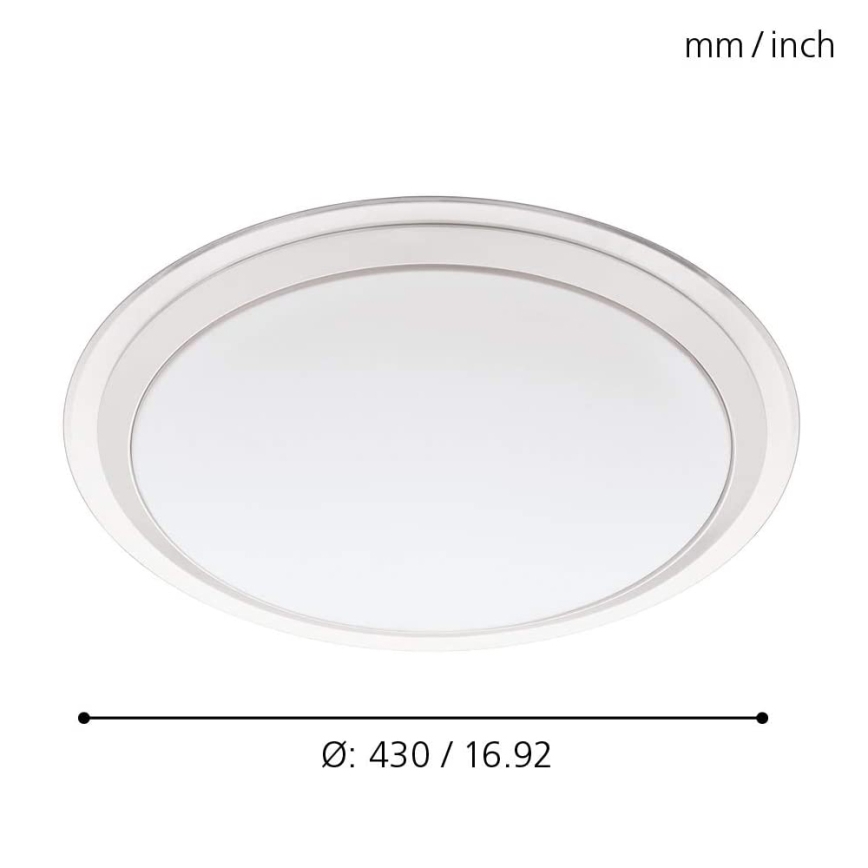 Eglo 33255 - LED RGBW prigušiva stropna svetiljka COMPETA-C LED/17W/230V 2700-6500K prečnik 43 cm