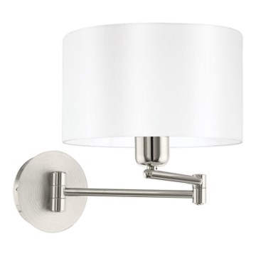 Eglo 33269 - Zidna lampa PASTERI 1xE27/60W/230V mat krom/bela