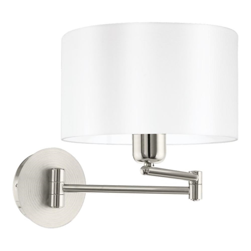 Eglo 33269 - Zidna lampa PASTERI 1xE27/60W/230V mat krom/bela
