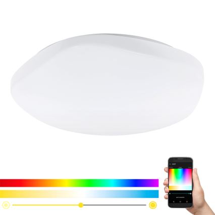 Eglo 33272 - LED RGBW Prigušiva plafonjera TOTARI-C LED/34W/230V 2700-6500K bela + Daljinski upravljač