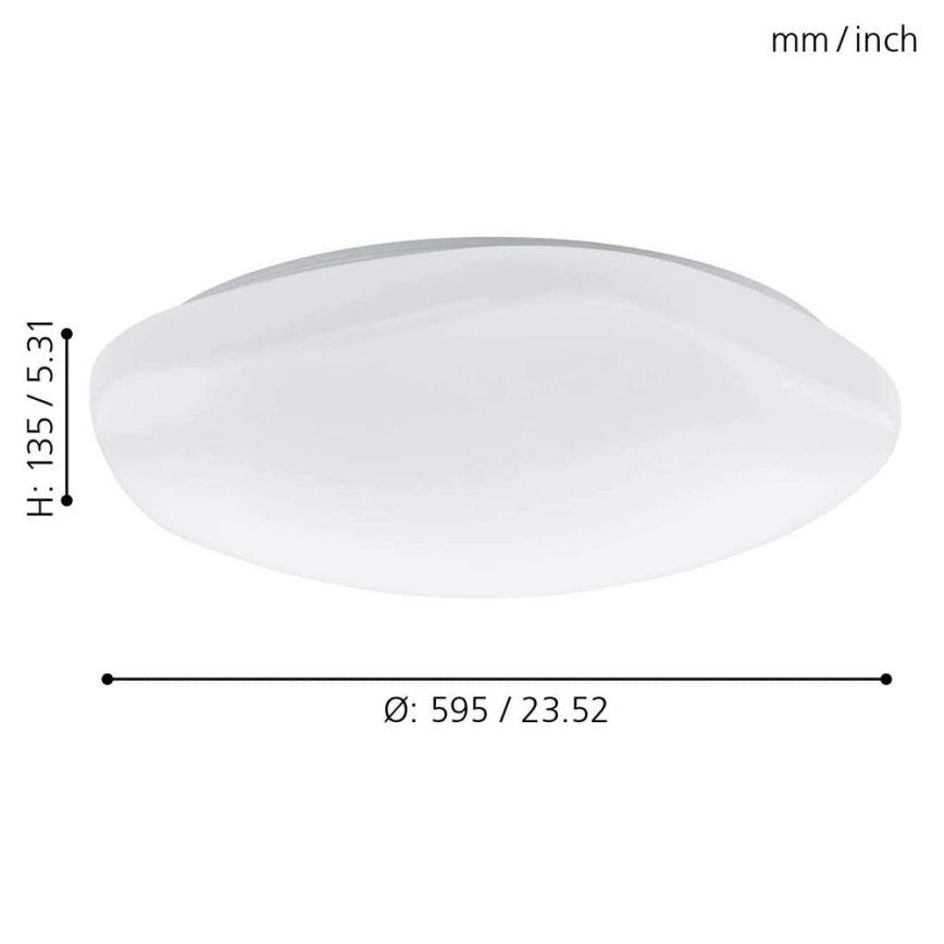 Eglo 33272 - LED RGBW Prigušiva plafonjera TOTARI-C LED/34W/230V 2700-6500K bela + Daljinski upravljač