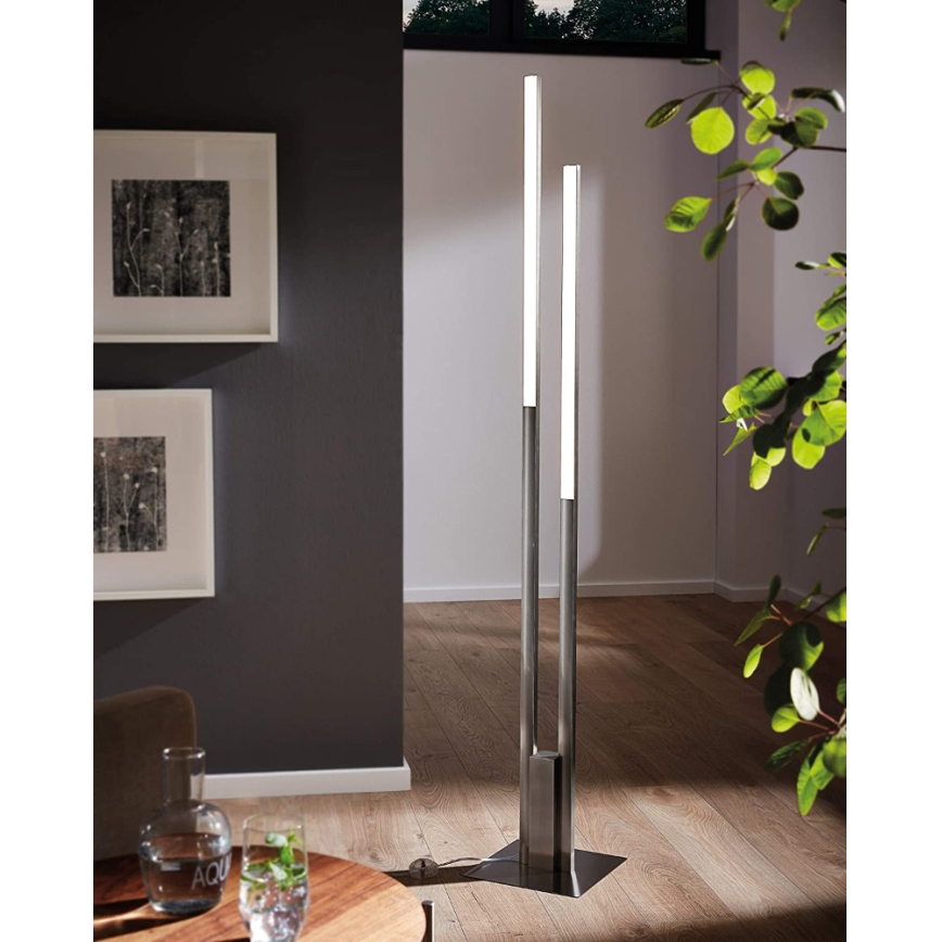 Eglo 33323 - LED RGBW Prigušiva podna lampa FRAIOLI-C 2xLED/17W/230V 2700-6500K mat krom