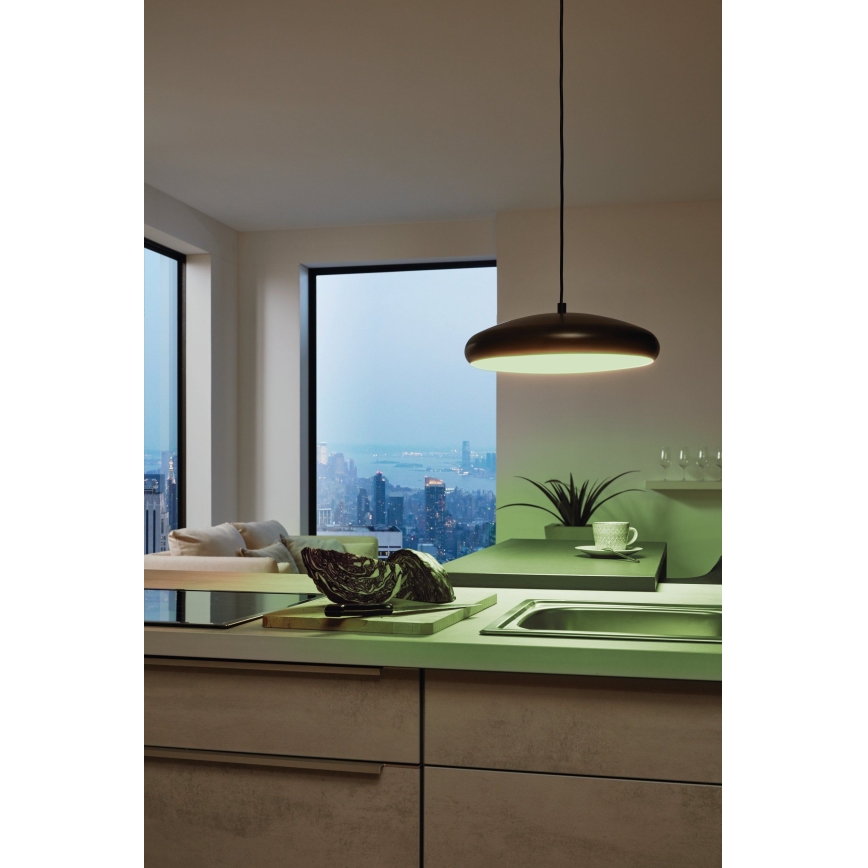Eglo 33328 - LED RGBW Prigušivi luster na sajli RIODEVA-C LED/27W/230V 2700-6500K crno