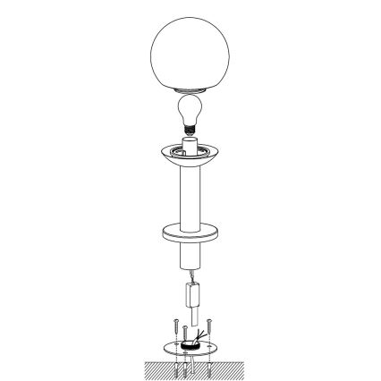 Eglo 33565 - LED Prigušiva spoljašnja lampa NISIA-C 1xE27/9W/230V 525 mm IP44