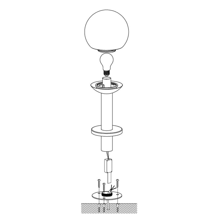 Eglo 33565 - LED Prigušiva spoljašnja lampa NISIA-C 1xE27/9W/230V 525 mm IP44