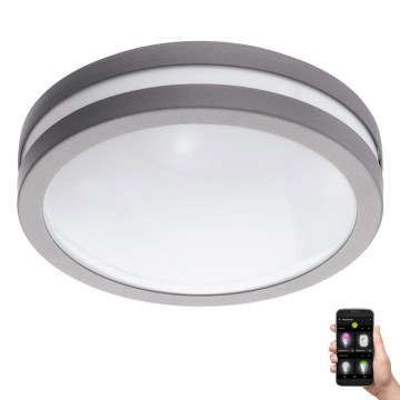 Eglo 33572 - LED Prigušiva lampa za kupatilo LOCANA-C LED/14W/230V IP44 srebrno