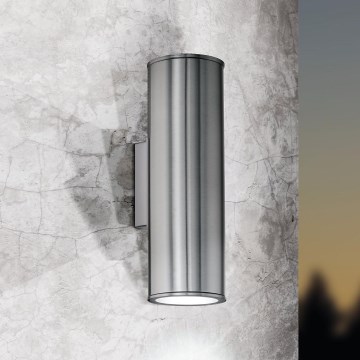 Eglo 33582 - LED RGBW prigušiva spoljašnja zidna svetiljka RIGA 2xGU10/5W/230V IP44