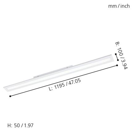 Eglo 33589 - LED RGBW Prigušivi panel SALOBRENA-C LED/34W/230V + Daljinski upravljač