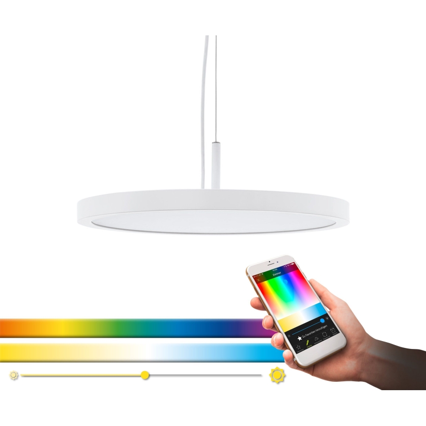 Eglo 33675 - LED RGBW Prigušivi luster na sajli CERIGNOLA-C LED/21W/230V 2700-6500K + Daljinski upravljač