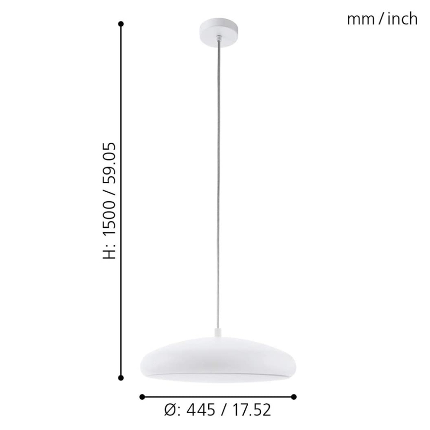 Eglo 33765 - LED RGBW Prigušivi luster na sajli RIODEVA-C LED/27W/230V 2700-6500K bela