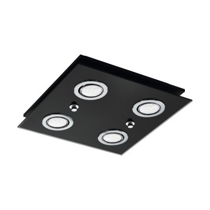 Eglo 33804 - LED plafonsko svetlo GRATTINO 4xGU10/2,8W/230V 3000K crna