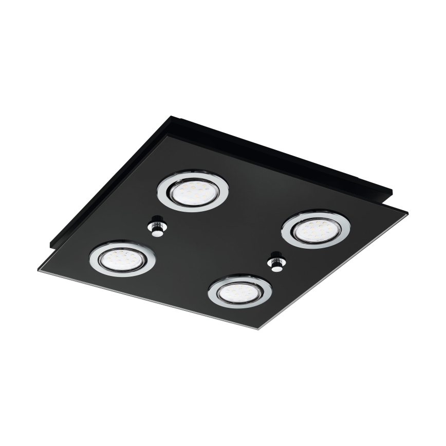 Eglo 33804 - LED plafonsko svetlo GRATTINO 4xGU10/2,8W/230V 3000K crna