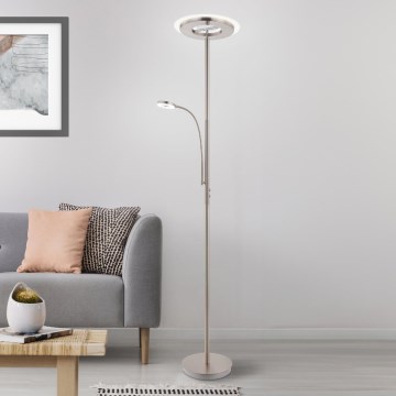Eglo 33849 - LED Prigušiva dodirna stojeća lampa SOLANO LED/30W/230V + LED/4W