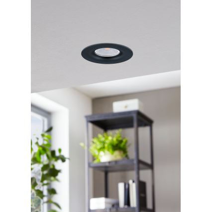 Eglo - LED prigušiva ugradna svetiljka LED/6W/230V crna