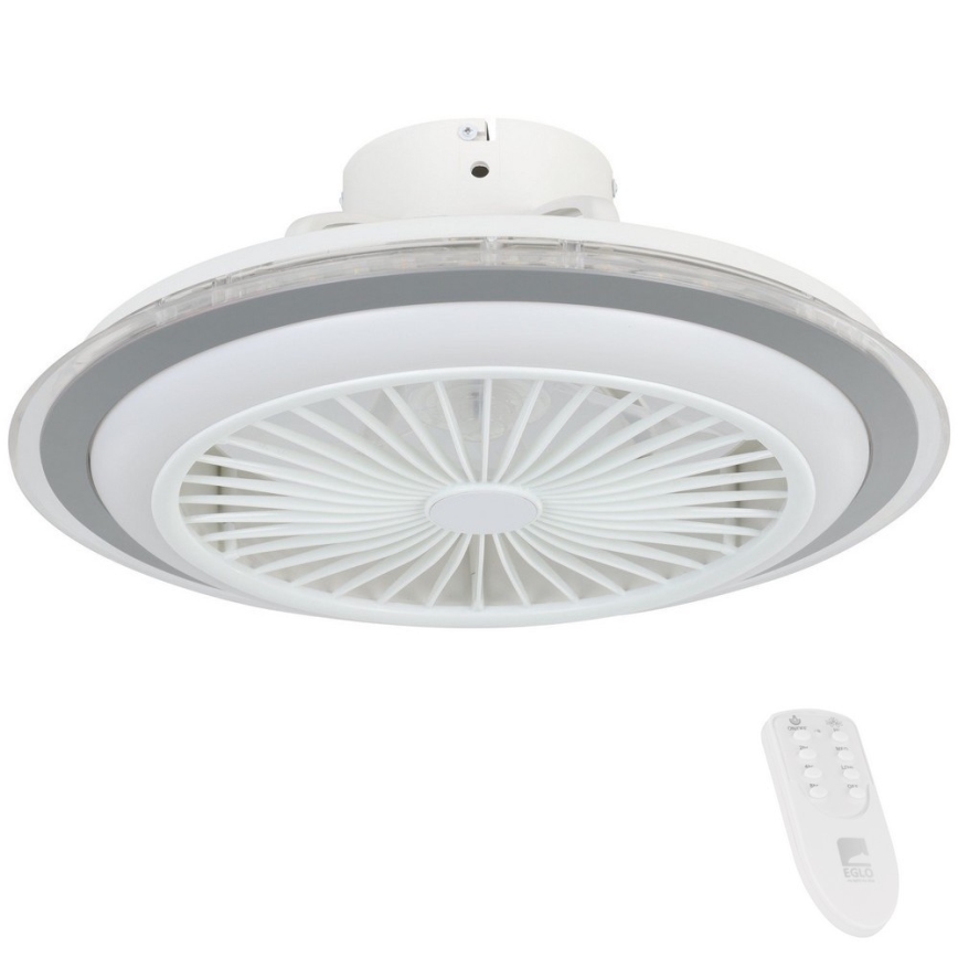 Eglo - LED Prigušivi plafonski ventilator LED/25,5W/230V bela/sivo 2700-6500K + Daljinski upravljač
