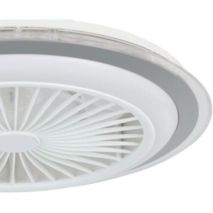 Eglo - LED Prigušivi plafonski ventilator LED/25,5W/230V bela/sivo 2700-6500K + Daljinski upravljač