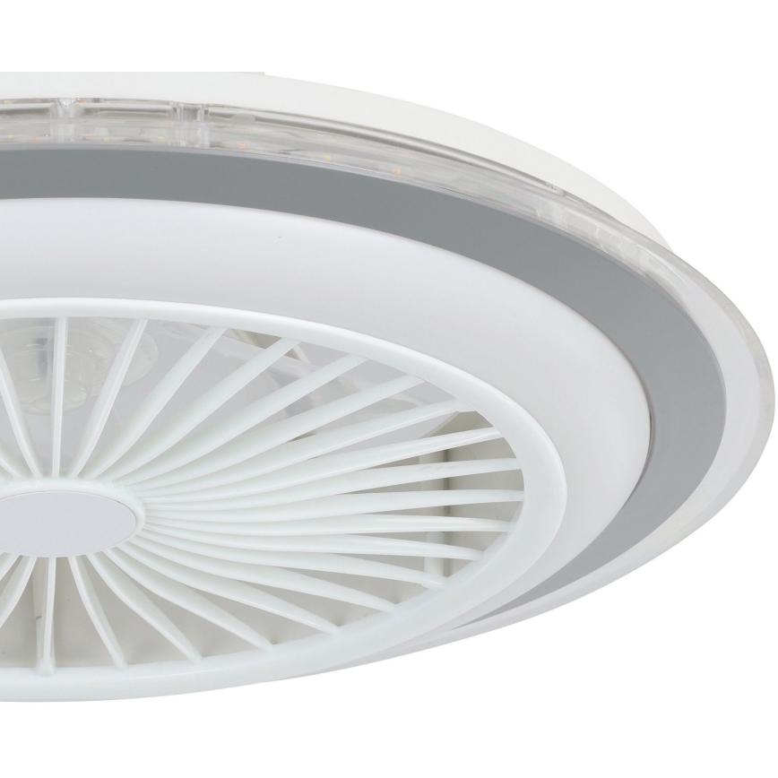 Eglo - LED Prigušivi plafonski ventilator LED/25,5W/230V bela/sivo 2700-6500K + Daljinski upravljač
