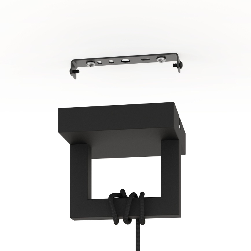 Eglo - Luster na sajli 1xE27/40W/230V crno