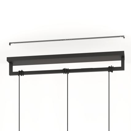 Eglo - Luster na sajli 3xE27/40W/230V crno