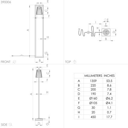 Eglo - Podna lampa 1xE27/40W/230V crno