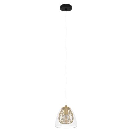 Eglo - Luster na sajli 1xE27/40W/230V zlatna