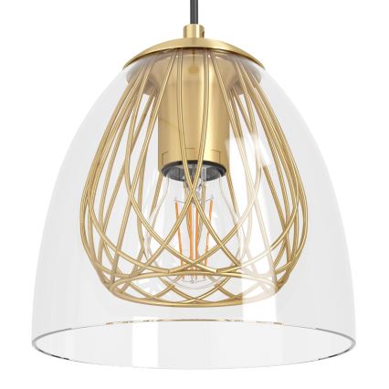 Eglo - Luster na sajli 1xE27/40W/230V zlatna