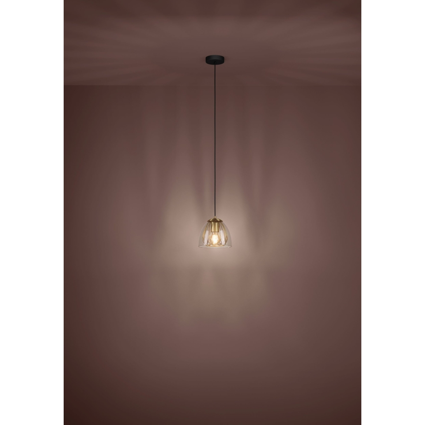 Eglo - Luster na sajli 1xE27/40W/230V zlatna