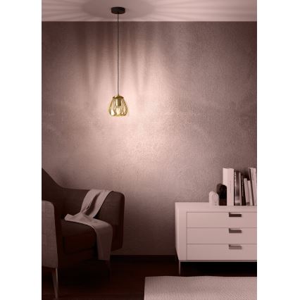 Eglo - Luster na sajli 1xE27/40W/230V zlatna