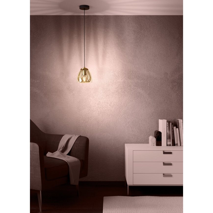 Eglo - Luster na sajli 1xE27/40W/230V zlatna