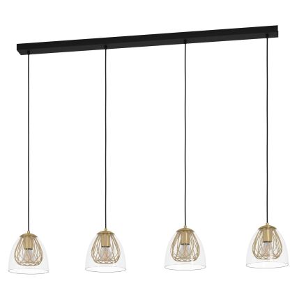Eglo - Luster na sajli 4xE27/40W/230V zlatna