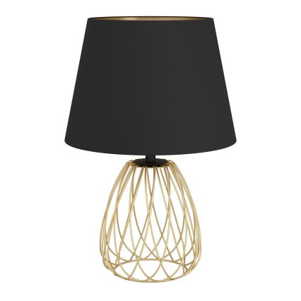 Eglo - Stona lampa 1xE27/40W/230V crno/zlatna