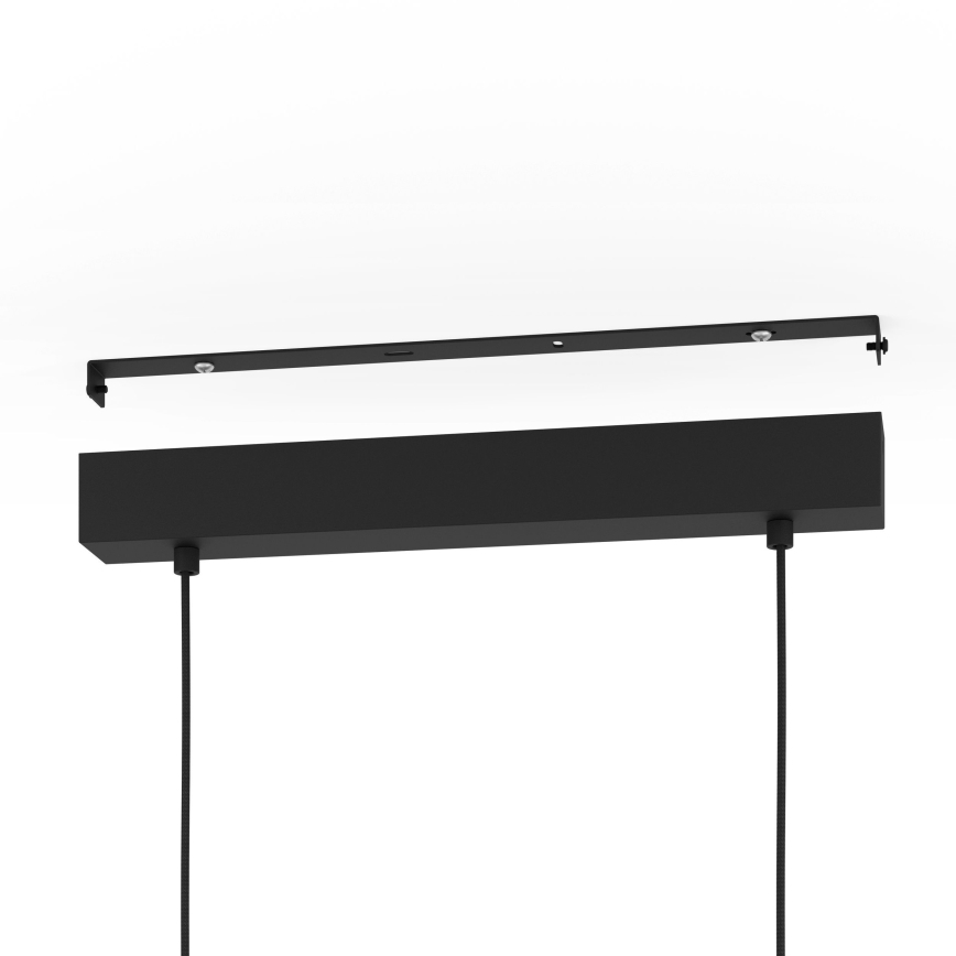 Eglo - Luster na sajli 3xE27/28W/230V crno