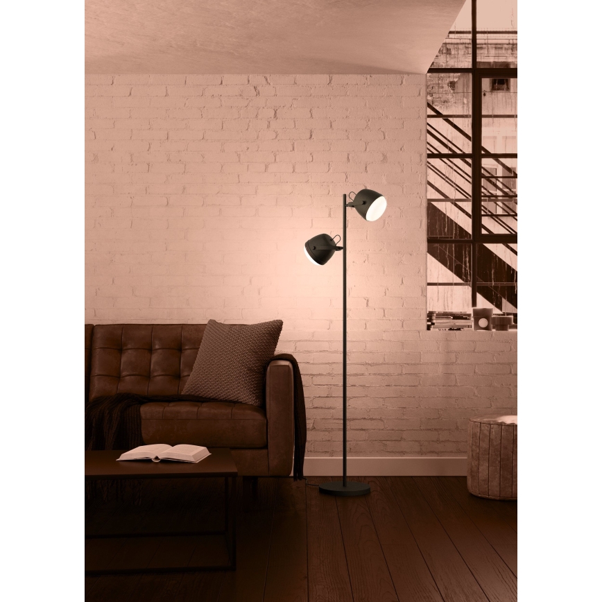 Eglo - Podna lampa 2xE27/28W/230V crno