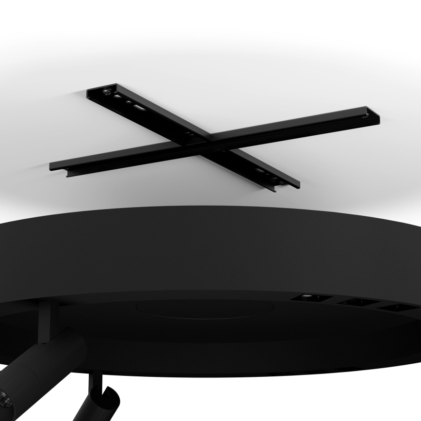 Eglo - LED prigušiva stropna svetiljka 3xLED/8W/230V + 3xLED/8,5W 3000K crna + daljinski upravljač